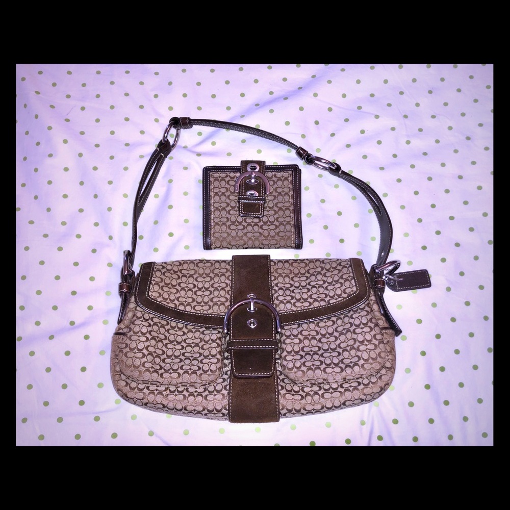 Coach bag and wallet set